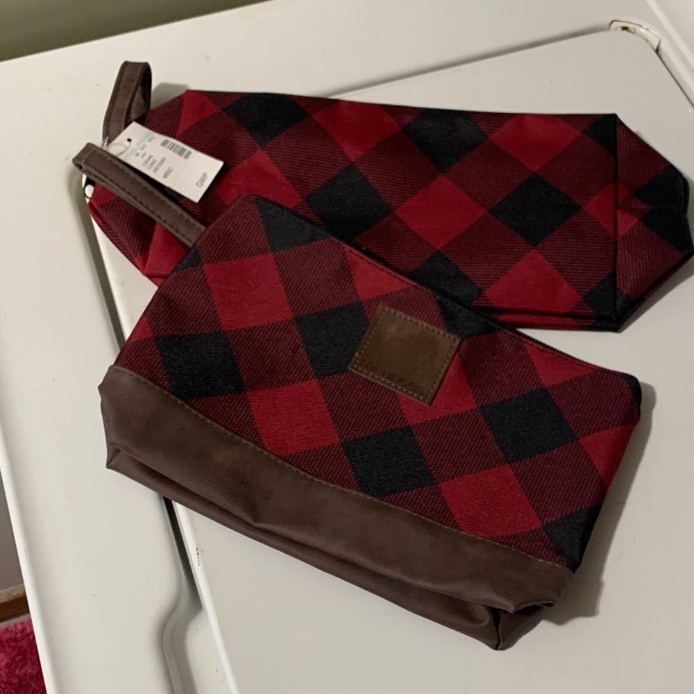 Maurices Plaid Red and Black Bag Set NWT Unisex
